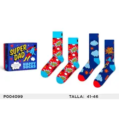 HAPPY SOCKS - Pack 2 Calcetines Algodón Super Dad