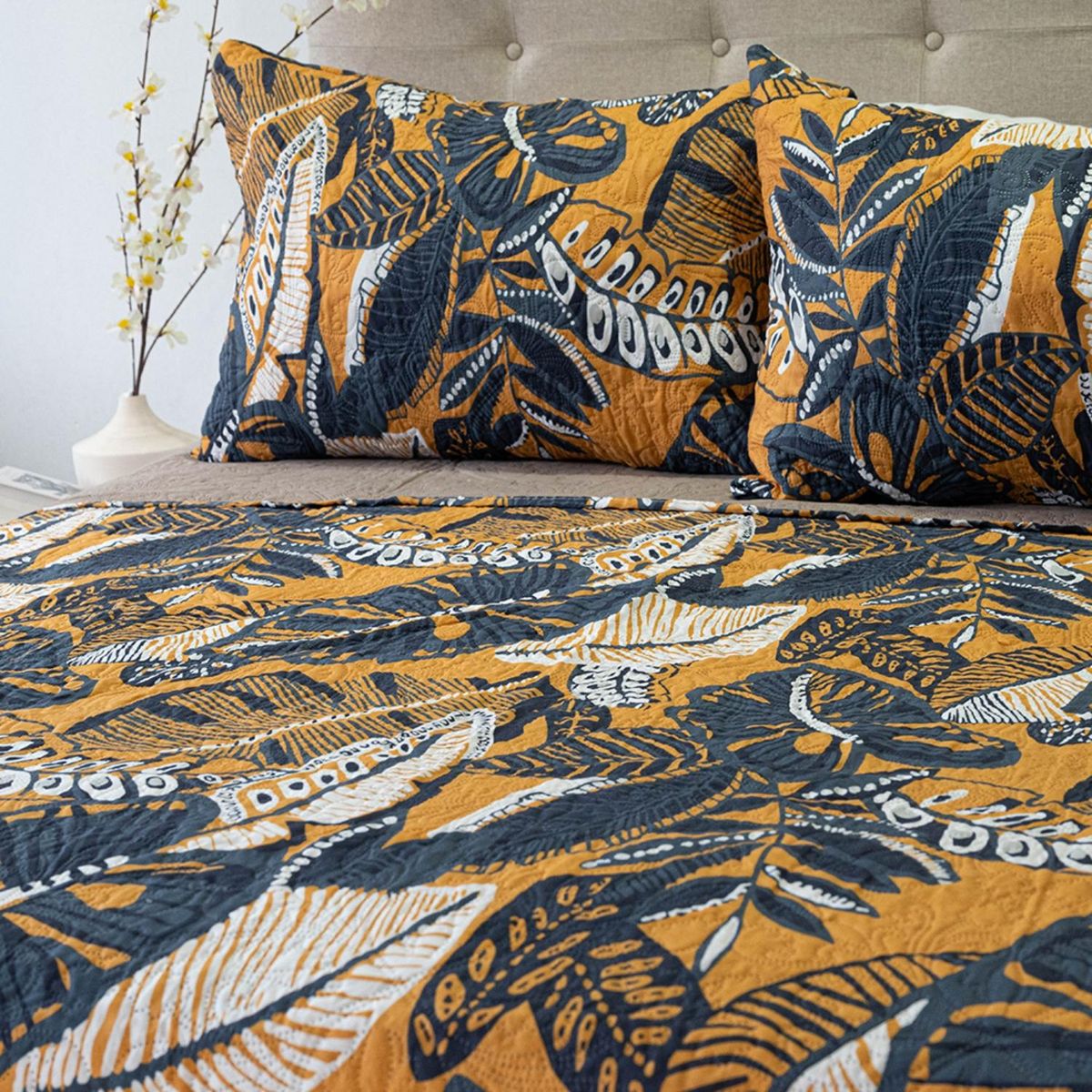 DORAL - Quilt Hotpress Estampado Origins D3 2 Plazas Doral