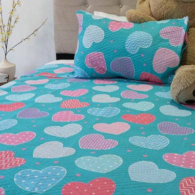 Imagen 2 del producto Quilt Hotpress Infantil Corazones 1.5 Plazas