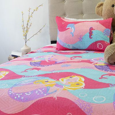 Imagen 2 del producto Quilt Hotpress Infantil Sirenas 1.5 Plazas
