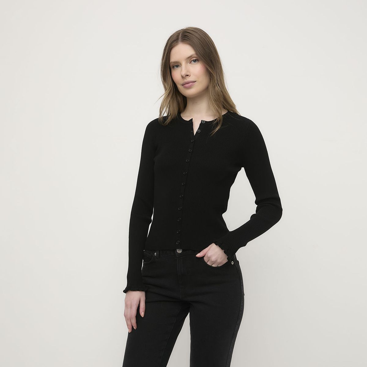 VERO MODA - Chaleco Abotonado Detalle Vuelo Mangas Mujer Vero Moda