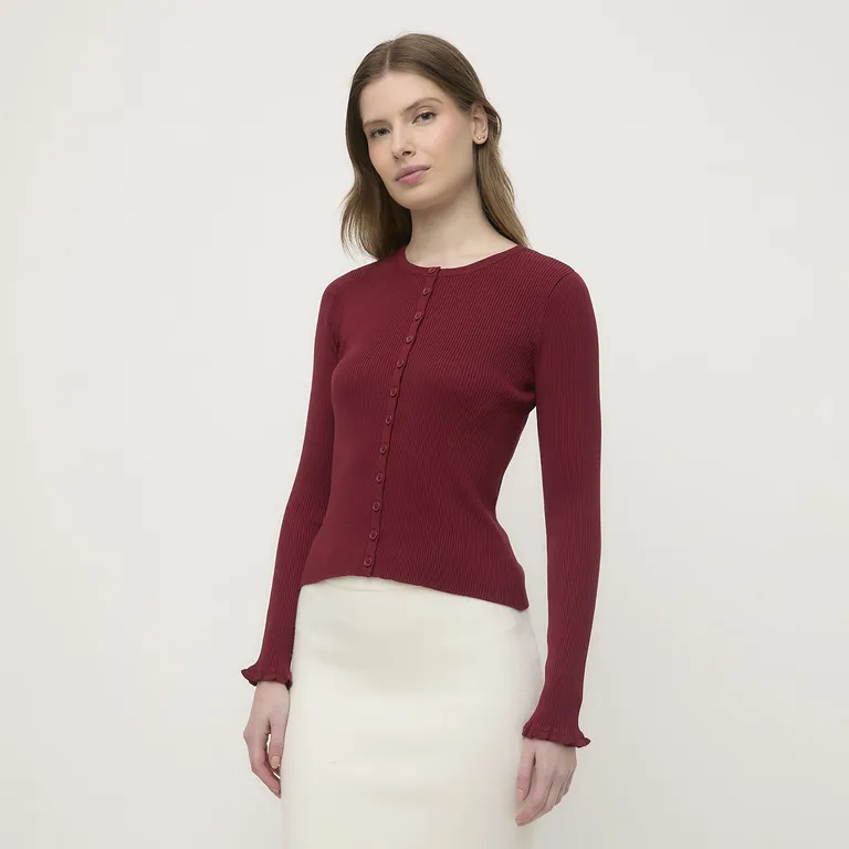 VERO MODA Chaleco Abotonado Detalle Vuelo Mangas Mujer