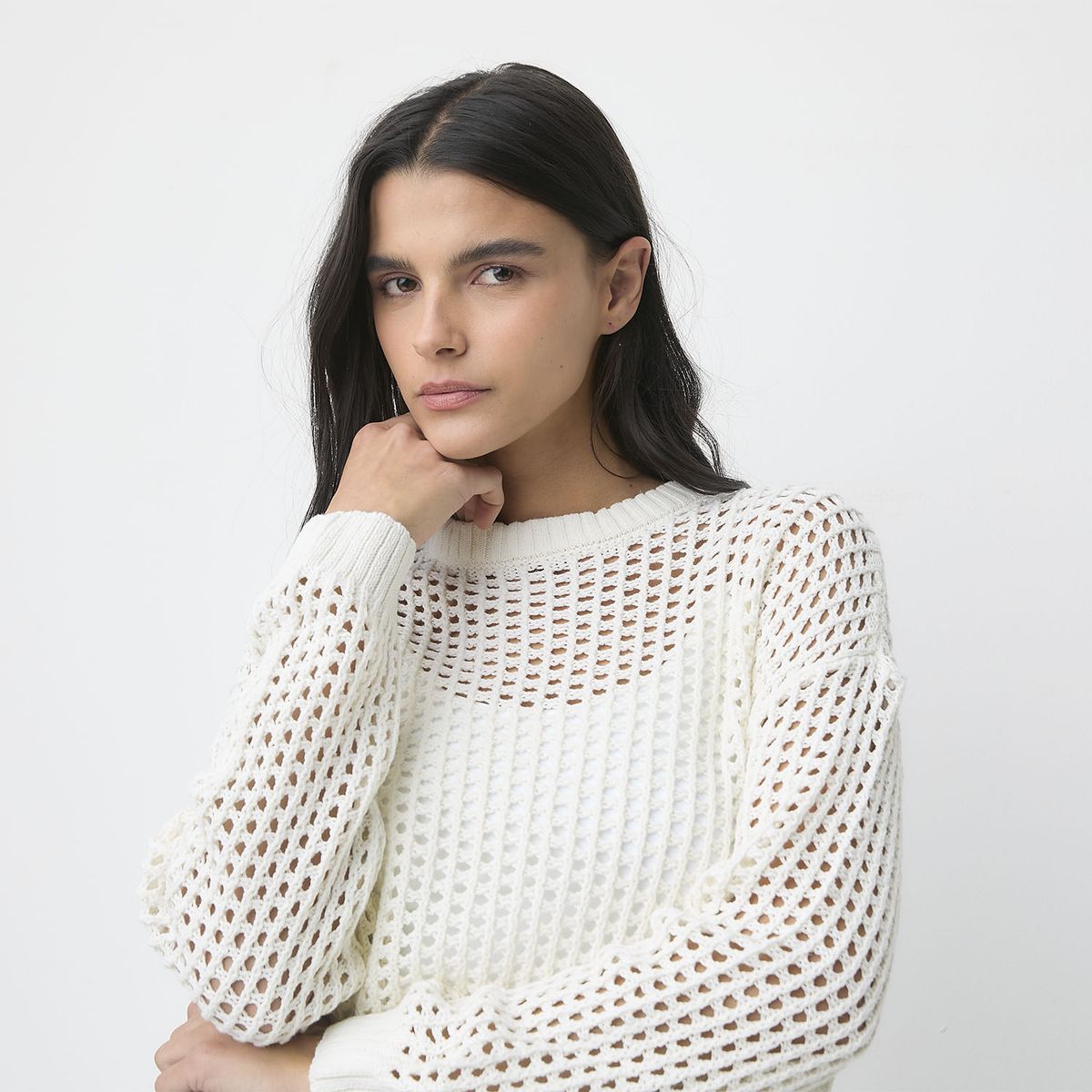 VERO MODA - Chaleco Corto Tejido Algodón Mujer Vero Moda