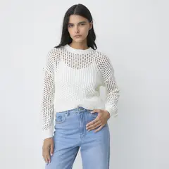 VERO MODA - Chaleco Corto Tejido Algodón Mujer