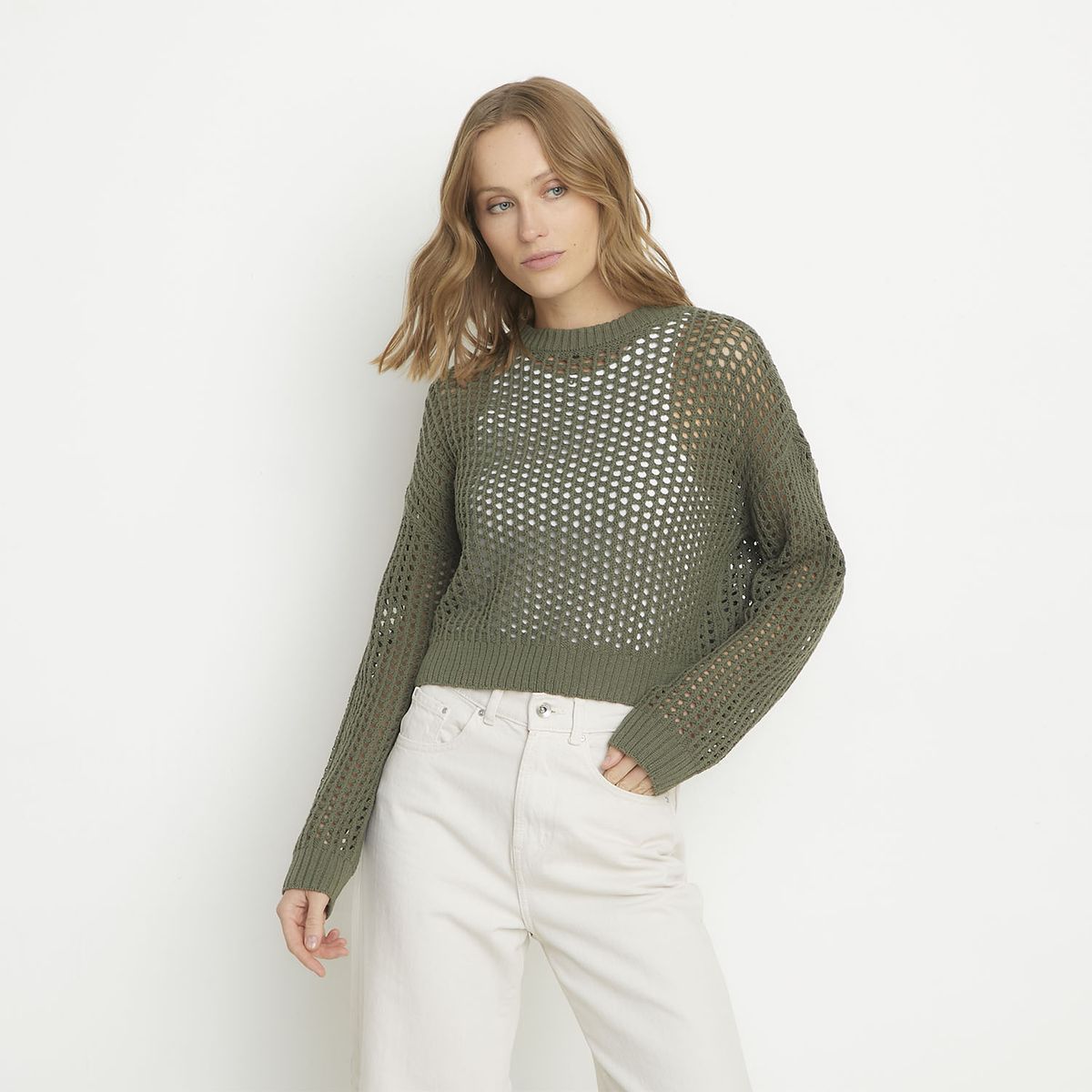 VERO MODA - Chaleco Corto Tejido Algodón Mujer Vero Moda