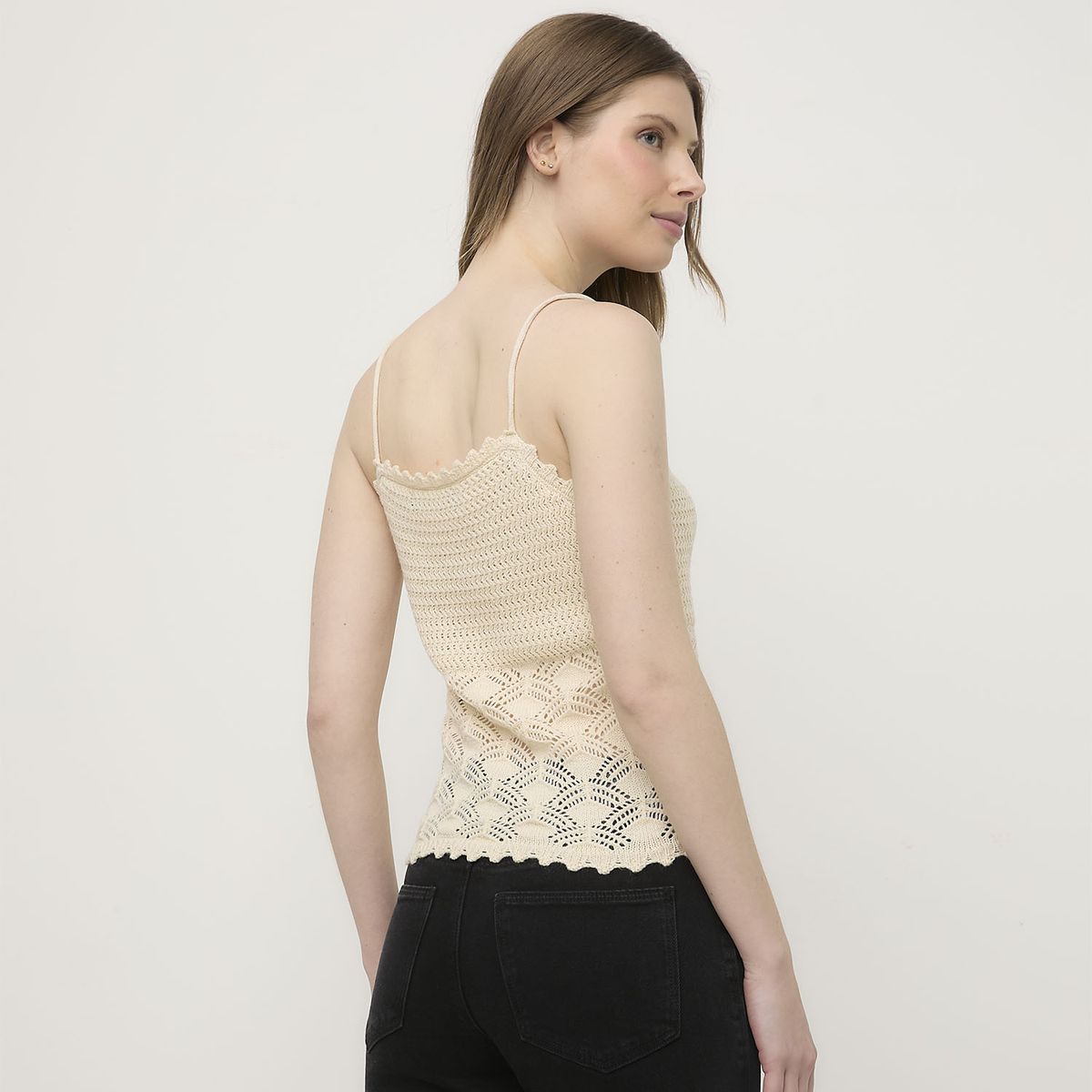 VERO MODA - Polera Tejida Tirantes Algodón Mujer Vero Moda