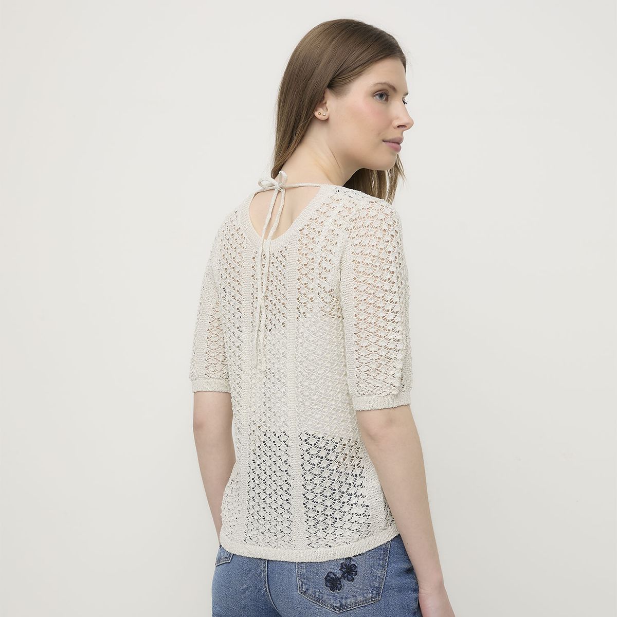 VERO MODA - Polera Manga Corta Tejida Mujer Vero Moda