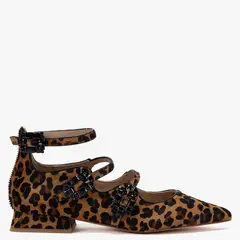 ALMA EN PENA - Ballerina Mujer Cuero Animal Print