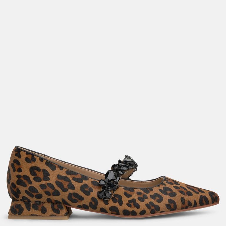 ALMA EN PENA Ballerina Mujer Cuero Animal Print