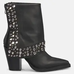 ALMA EN PENA - Botin Mujer Cuero Negro