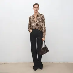 MANGO - Blusa Fluida Manga Larga Mujer