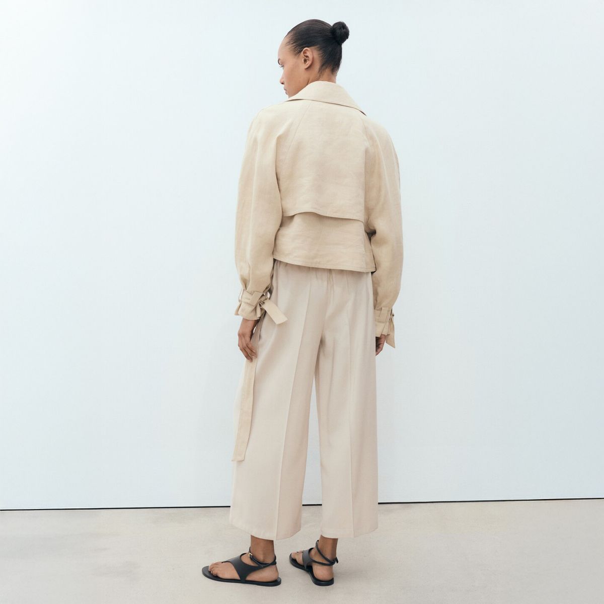 MANGO - Pantalón Palazzo Fluido Mujer Mango