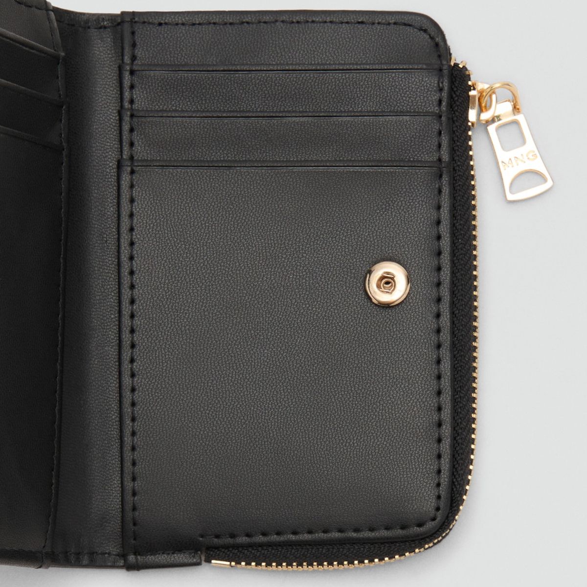 MANGO - Billetera Efecto Safiano Solapa Mujer Mango