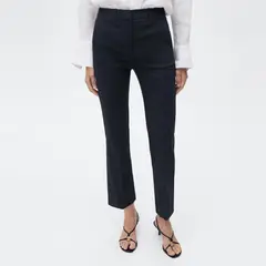 MANGO - Pantalón Recto Crop Mujer