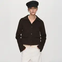 MANGO - Chaqueta Lana Botones Mujer