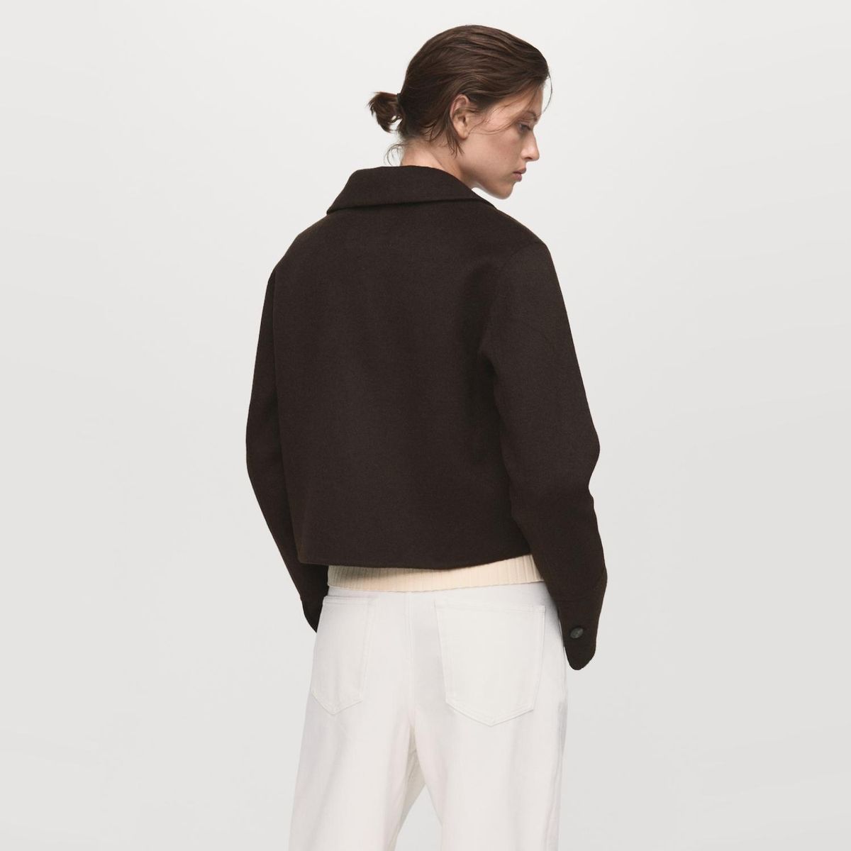 MANGO - Chaqueta Lana Botones Mujer Mango