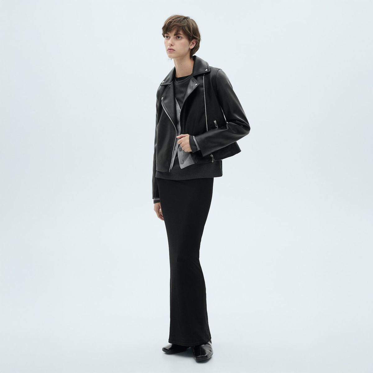 MANGO - Chaqueta Biker Efecto Piel Mujer Mango