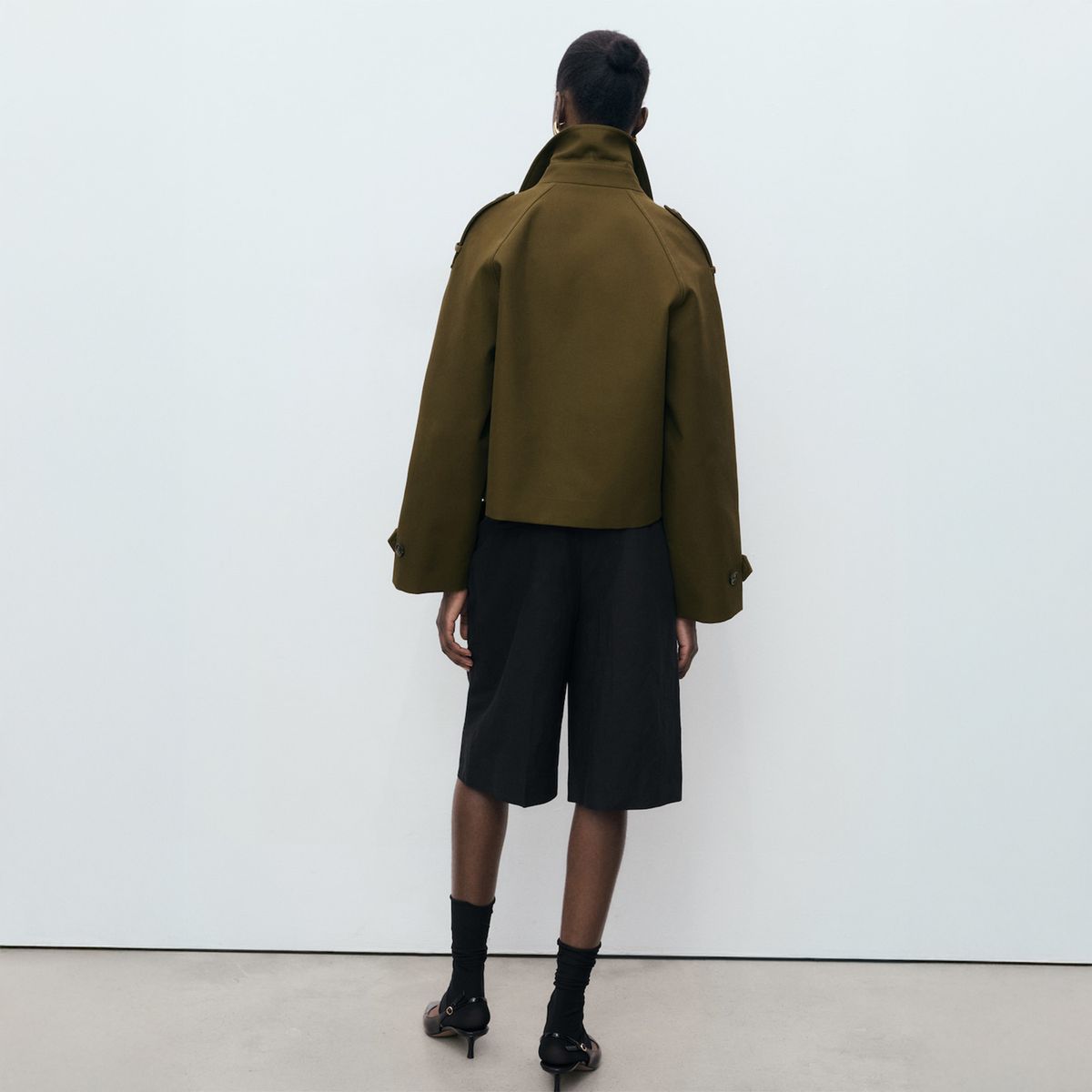 MANGO - Trench Corto Oversize Doble Botonadura Mujer Mango