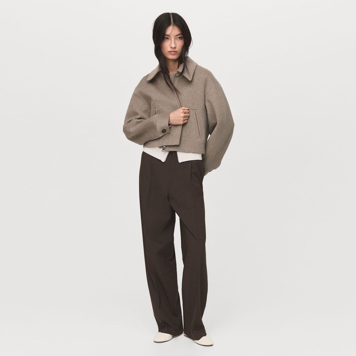 MANGO - Chaqueta Bomber Lana Mujer Mango