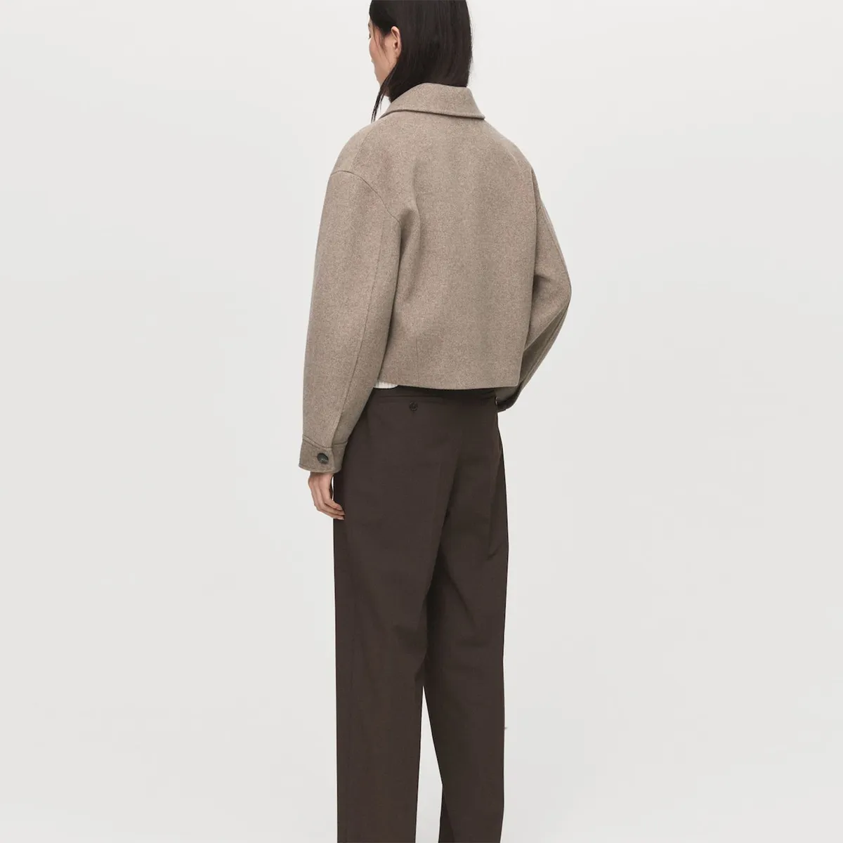 MANGO - Chaqueta Bomber Lana Mujer Mango