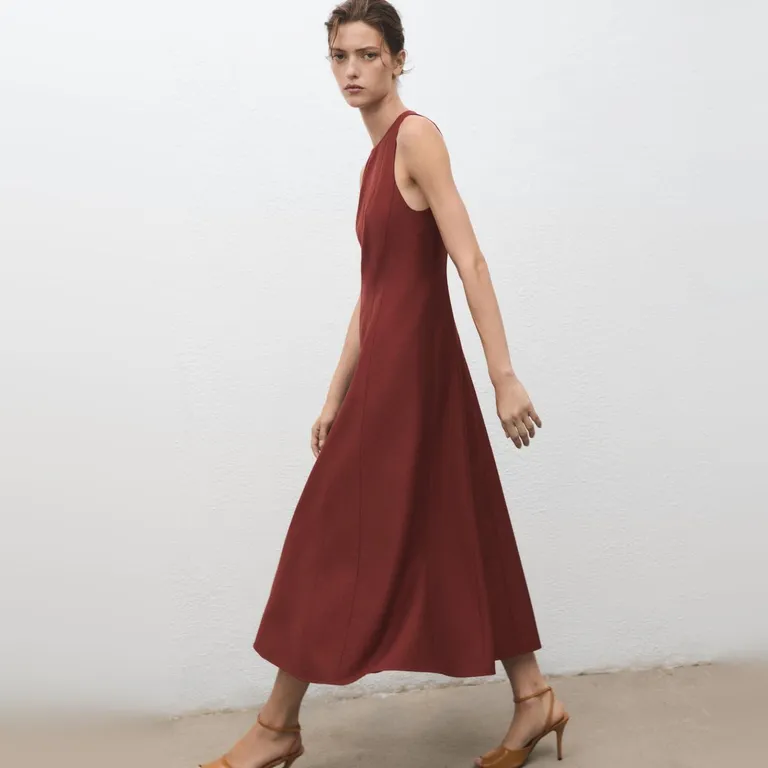 Vestido Largo Evasé Mujer