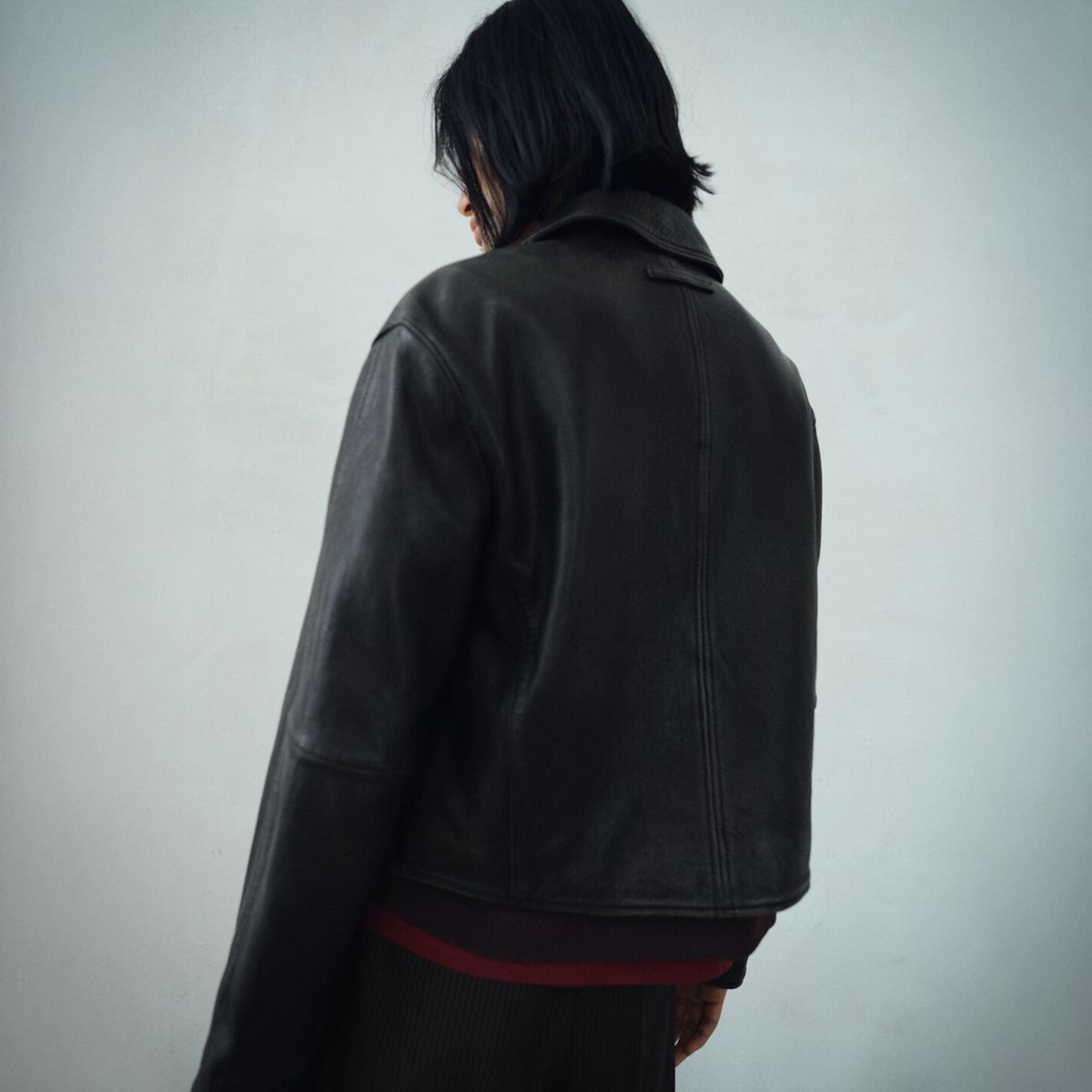 MANGO - Chaqueta Piel Solapas Mujer Mango