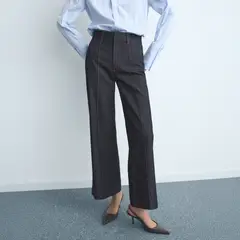 MANGO - Jeans Culotte Tiro Alto Mujer