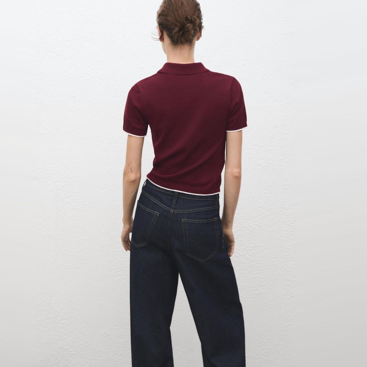 MANGO - Sweater Cuello Polo Cremallera Mujer Mango