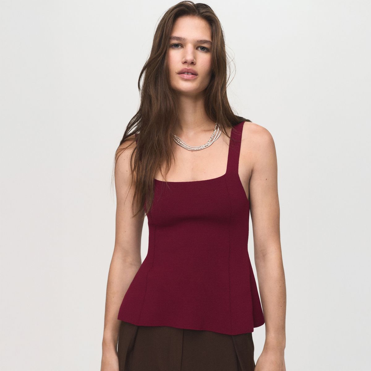 MANGO - Polera Punto Evasé Mujer Mango