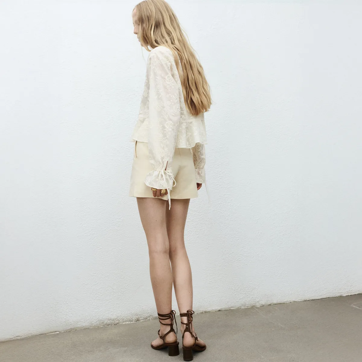 MANGO - Blusa Lyocell Bordada Mujer Mango