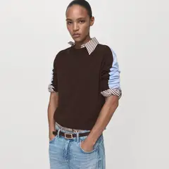 MANGO - Sweater Diseño Combinado Mujer