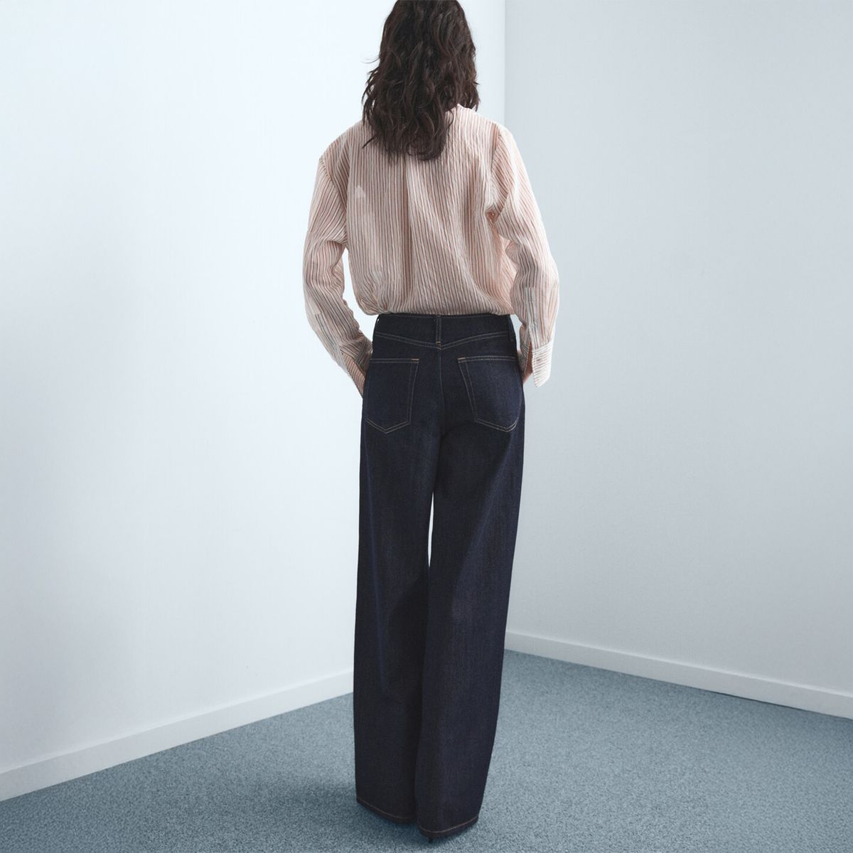 MANGO - Jeans Wide Leg Tiro Medio Mujer Mango