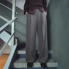 MANGO - Pantalón Wide Leg Pinzas Mujer