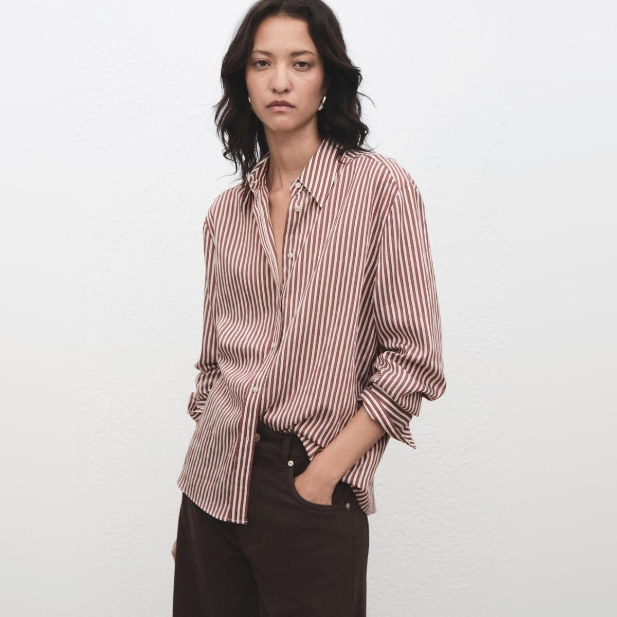 MANGO - Blusa Recta Rayas Mujer Mango