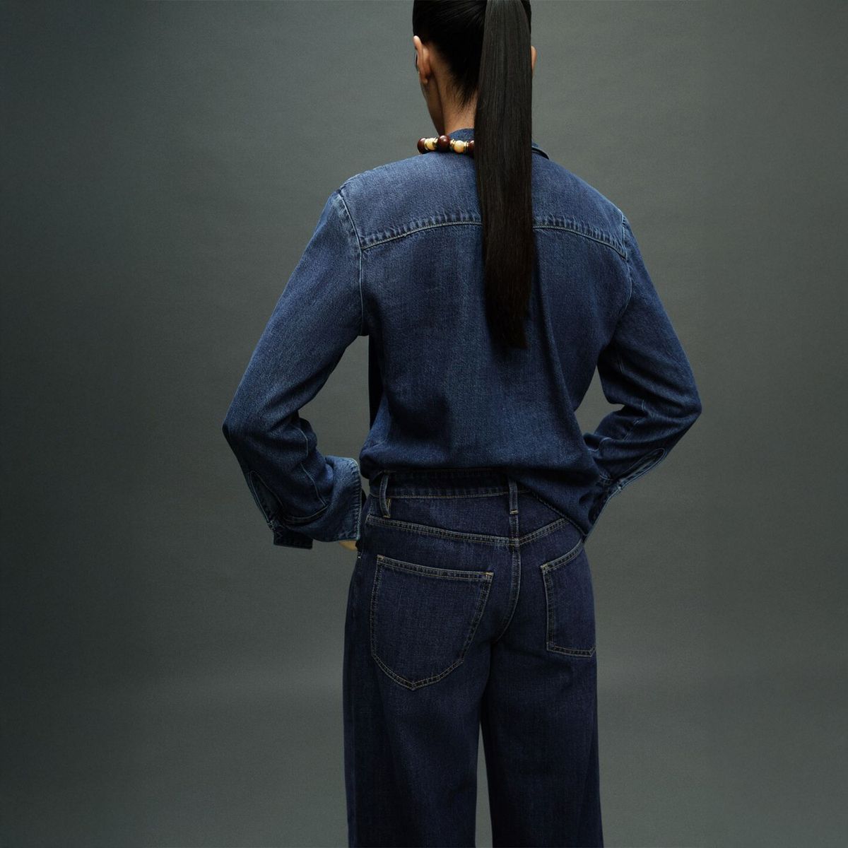 MANGO - Blusa Vaquera Lazo Mujer Mango