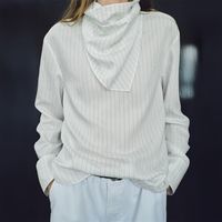 Blusa Rayas Pañuelo Mujer