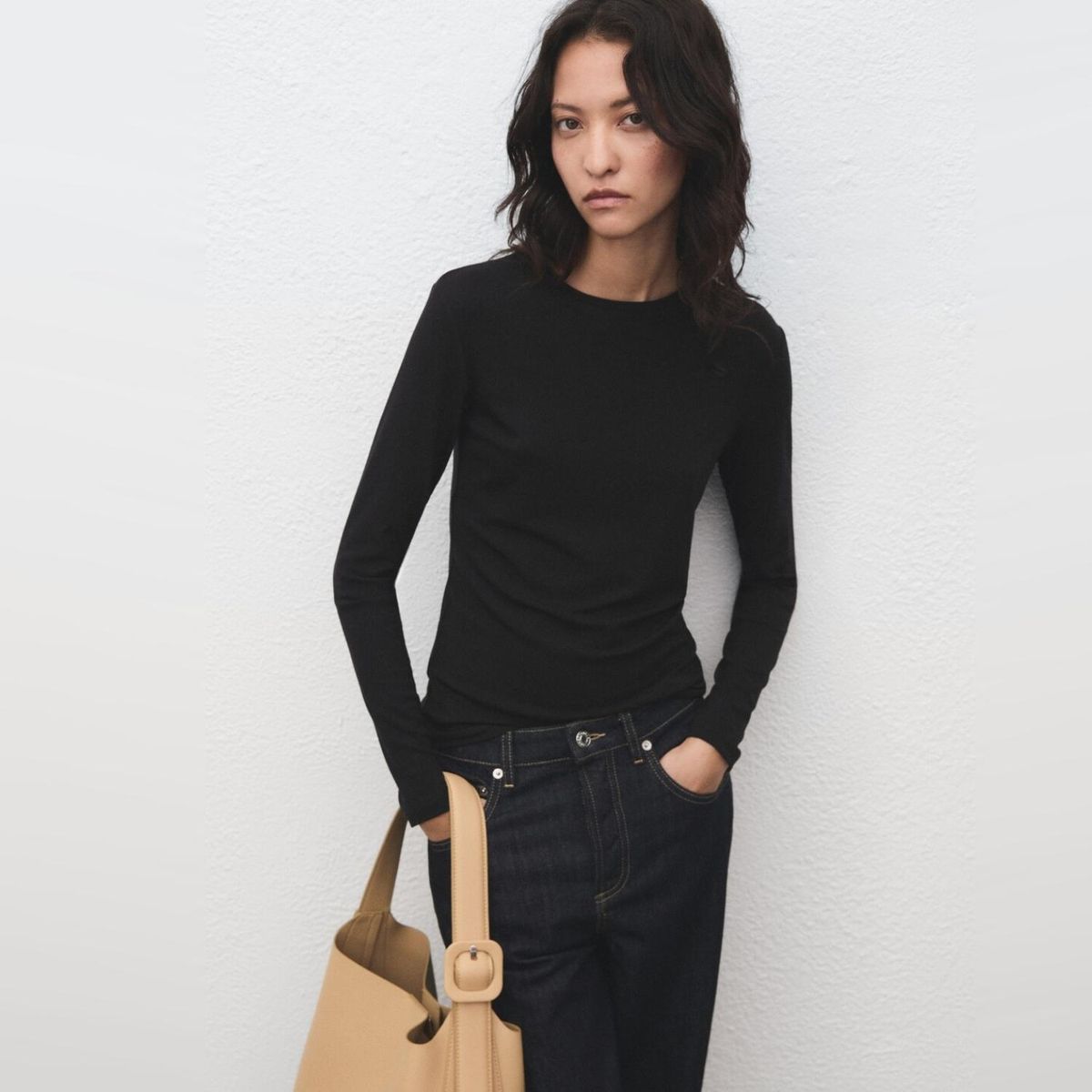 MANGO - Polera Manga Larga Mujer Mango