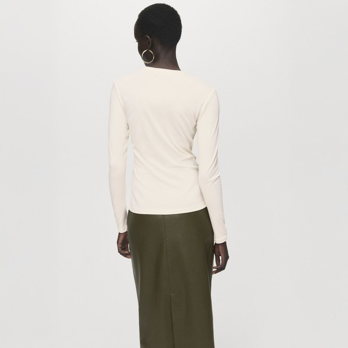 MANGO - Polera Manga Larga Mujer Mango