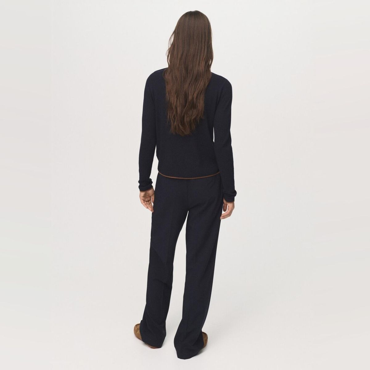 MANGO - Sweater Cuello Perkins Botones Mujer Mango