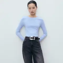 MANGO - Sweater Punto Fino Manga Larga Mujer