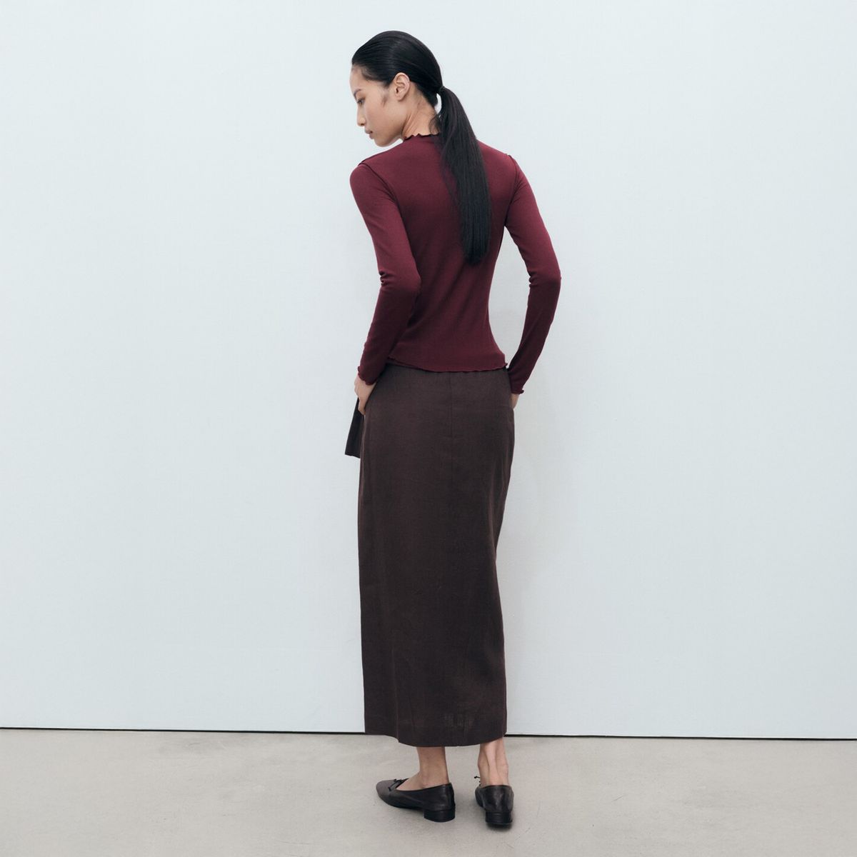 MANGO - Polera Terminaciones Festoneadas Mujer Mango