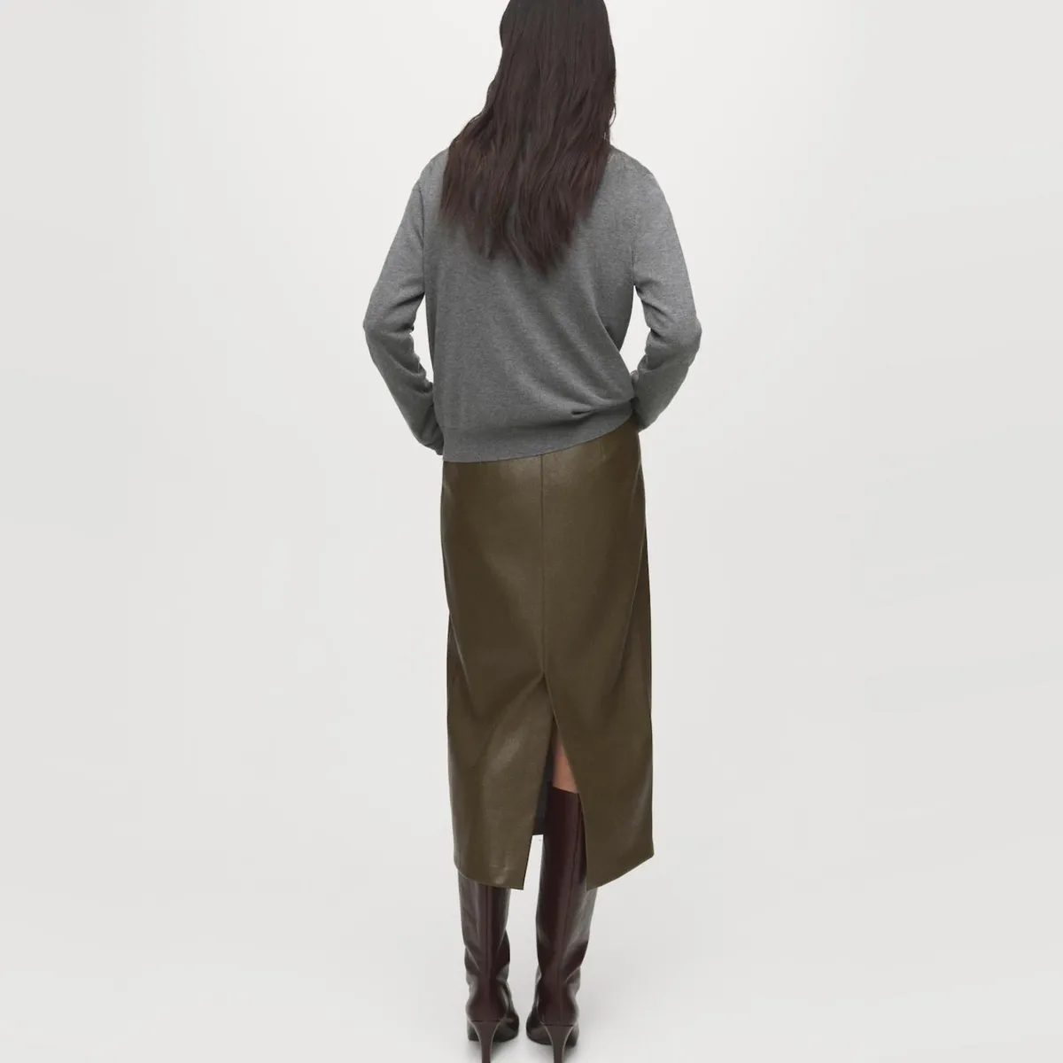 MANGO - Sweater Punto Fino Cuello Redondo Mujer Mango