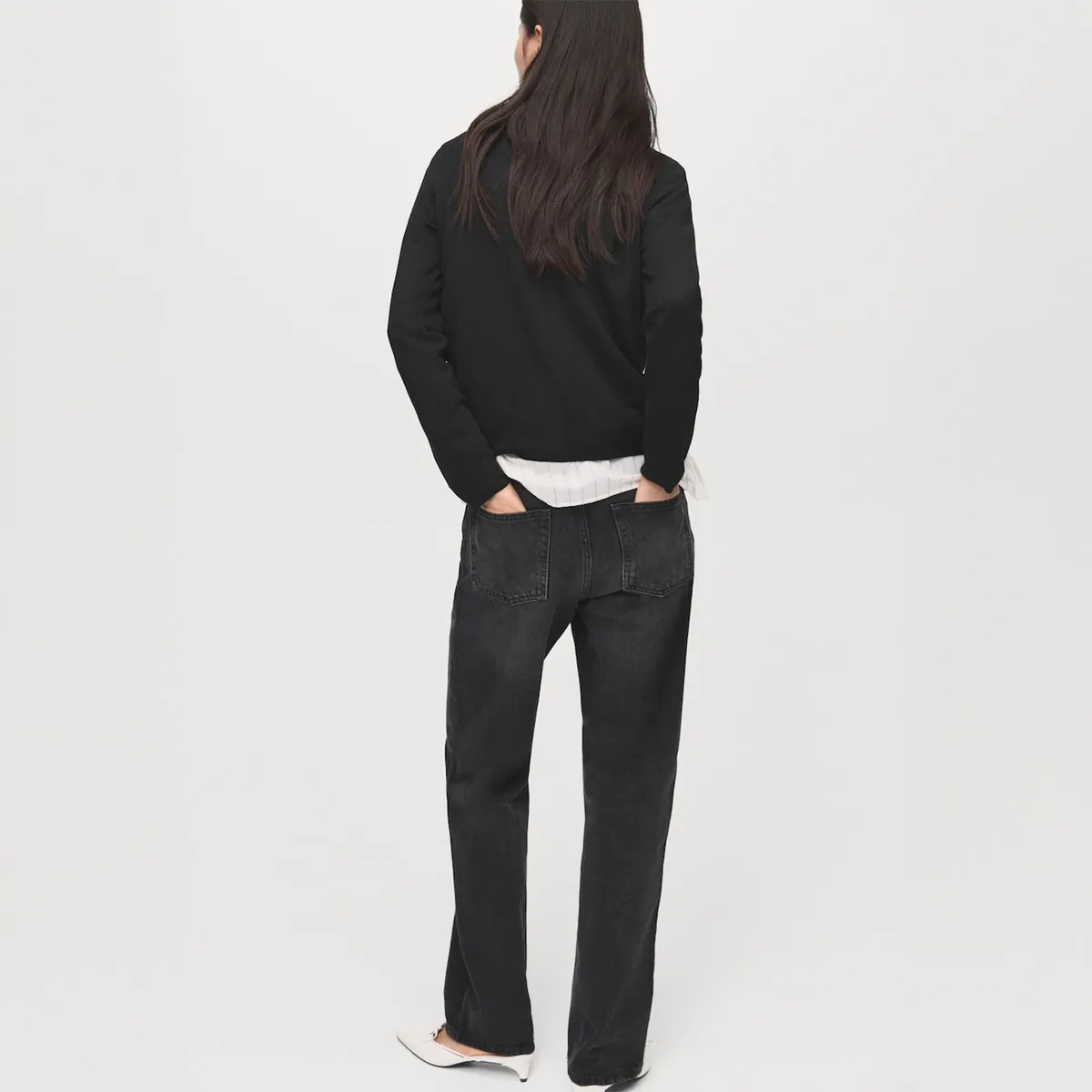 MANGO - Sweater Punto Fino Cuello Redondo Mujer Mango