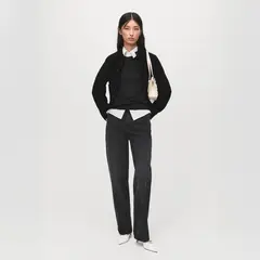 MANGO - Sweater Punto Fino Cuello Redondo Mujer