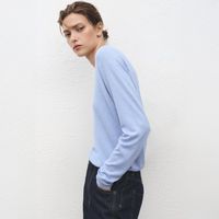 Sweater Punto Fino Cuello Redondo Mujer