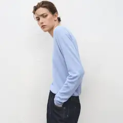 MANGO - Sweater Punto Fino Cuello Redondo Mujer