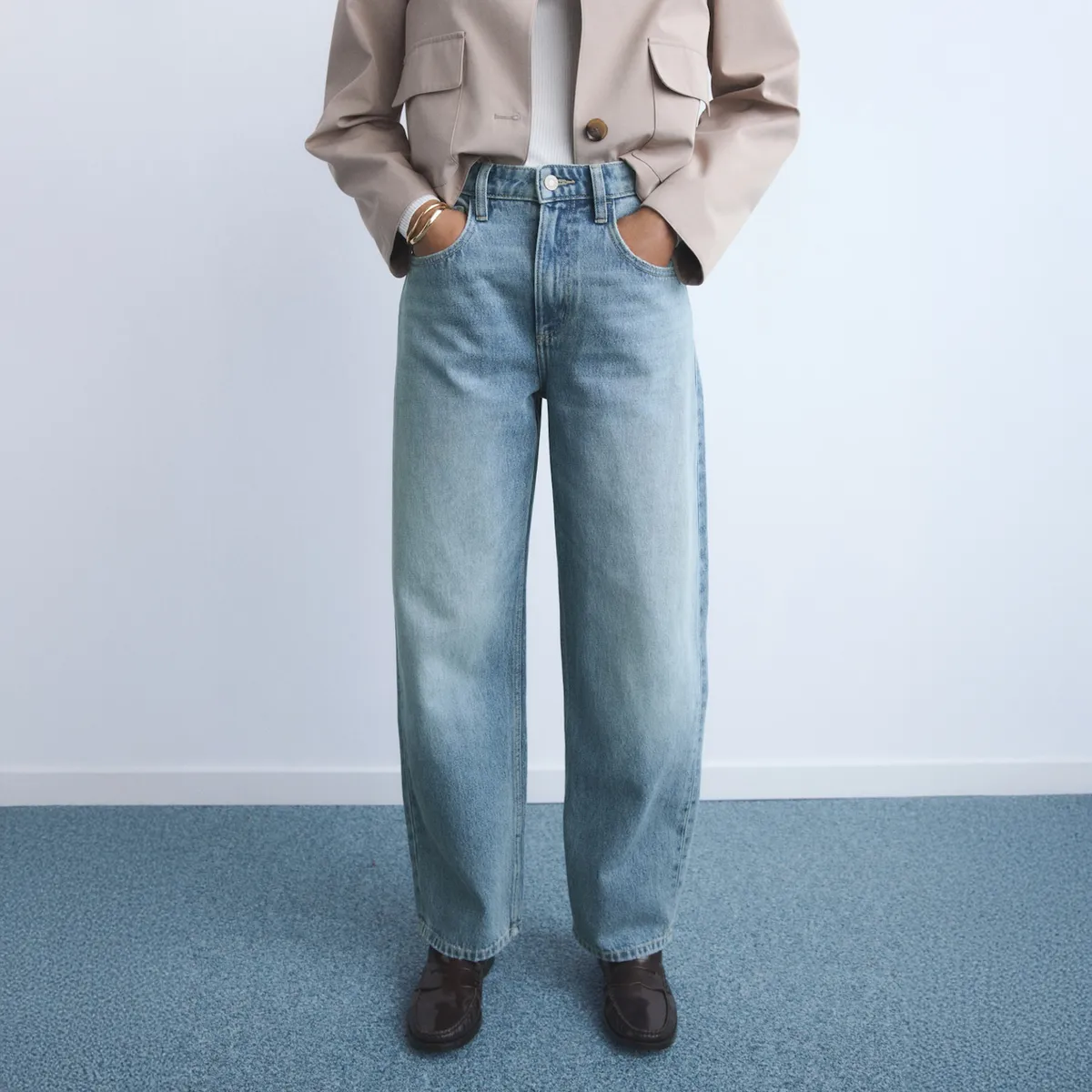 MANGO - Jeans Balloon Tiro Alto Mujer Mango