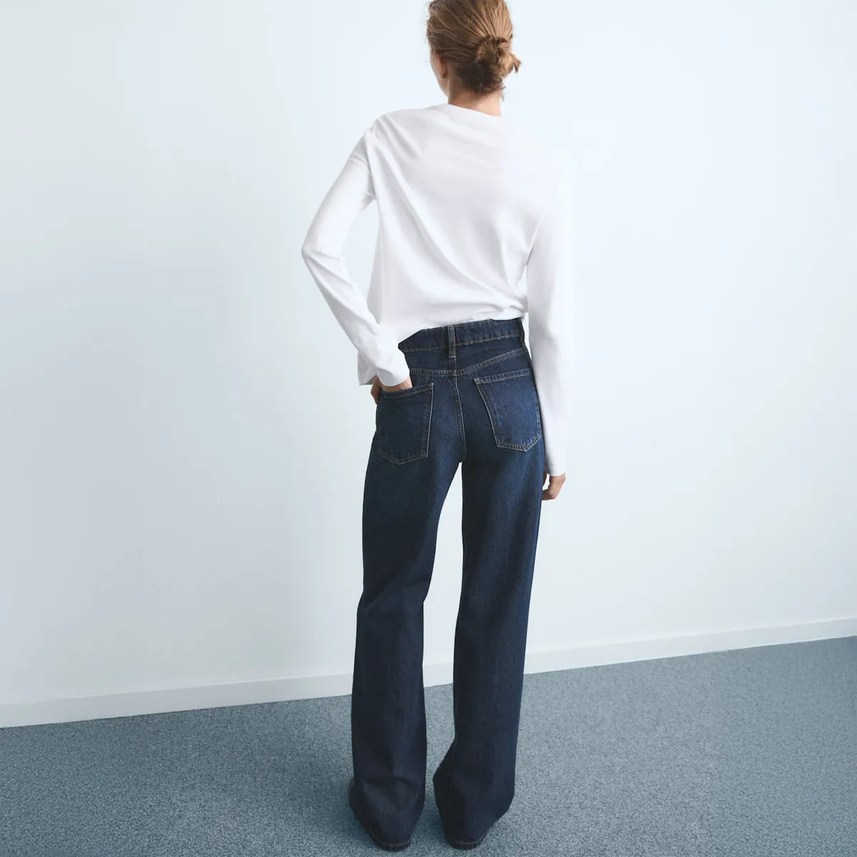 MANGO - Jeans Wide Leg Tiro Alto Mujer Mango