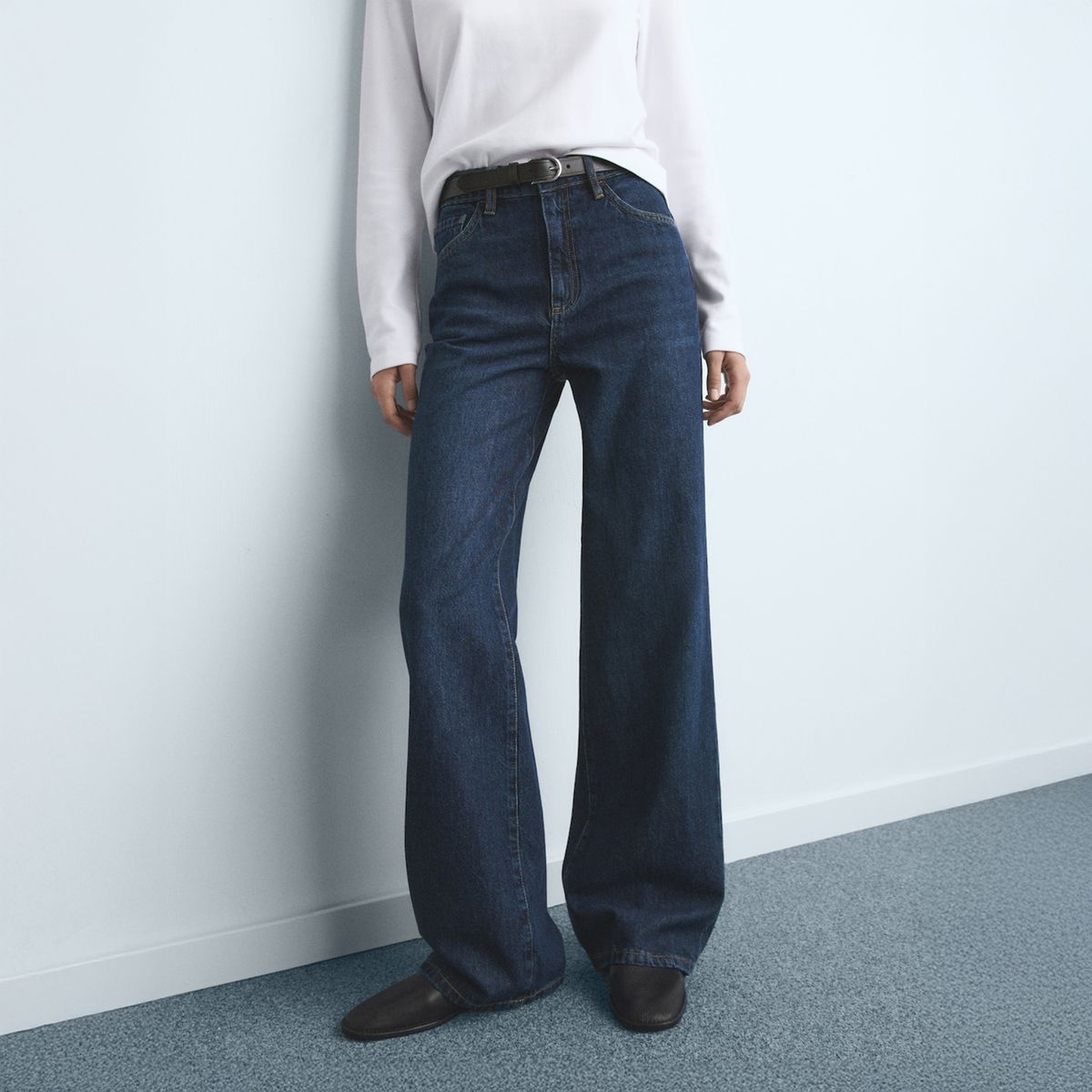 MANGO - Jeans Wide Leg Tiro Alto Mujer Mango