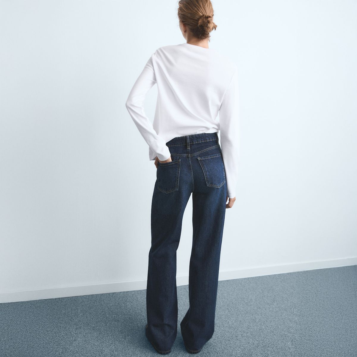 MANGO - Jeans Wide Leg Tiro Alto Mujer Mango